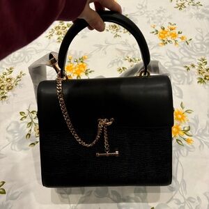 Luana Italy Ebony Paley Satchel NWT